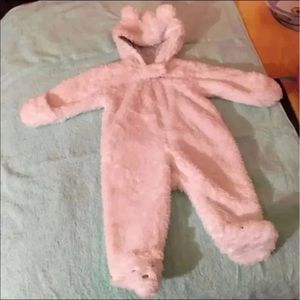 Babygirl Carters Fur Onesie Coat. 3months